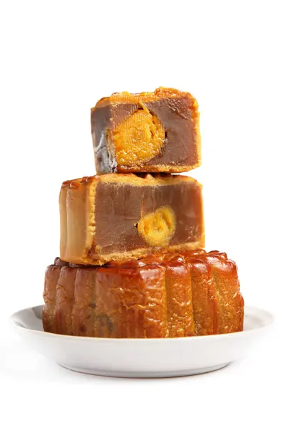 Moon cake for Chinese mid autumn festival — Stock Photo, Image
