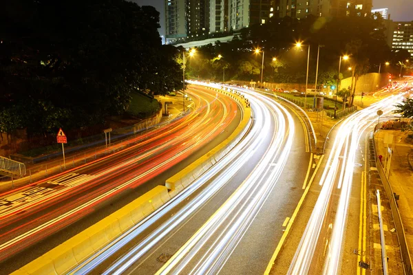 Verkehr in der Nacht — Stockfoto