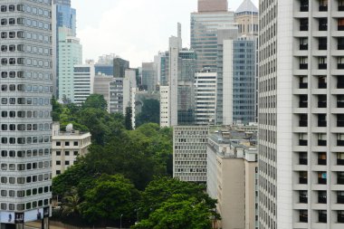 Buildings in Hong Kong clipart