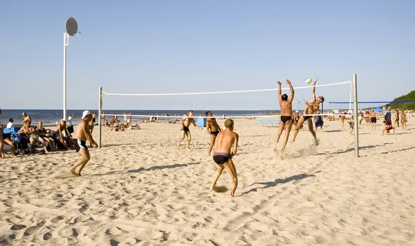 Пляжний волейбол Стокове Фото