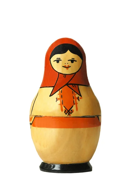 Русский, складной, деревянный игрушечный гнездо — стоковое фото