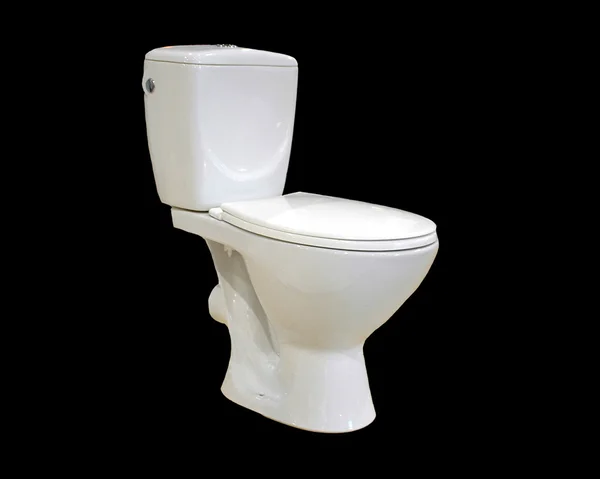 O vaso sanitário branco — Fotografia de Stock