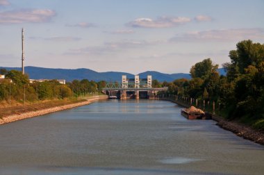 Canal lock in Mannheim clipart