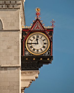 Clock on the royal courts of justice clipart