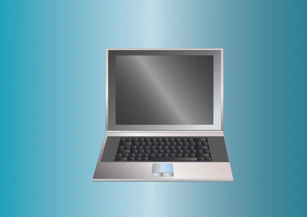 Laptop silber — Stockfoto