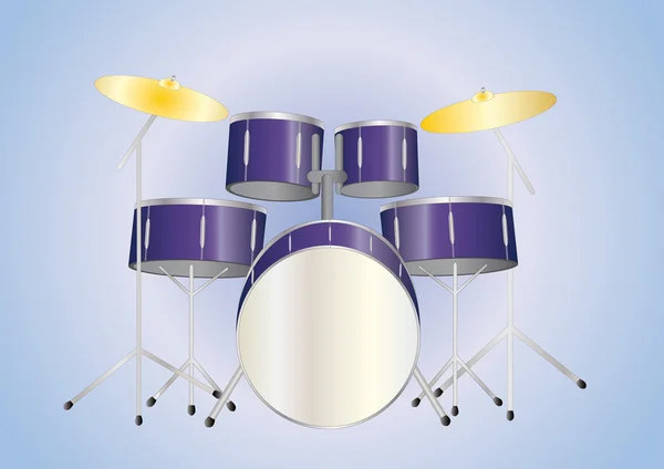 Paarse drumset — Stockfoto