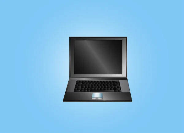 Fekete laptop — Stock Vector