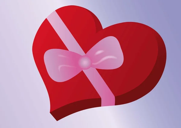 Heart-shaped present — Stock Photo, Image