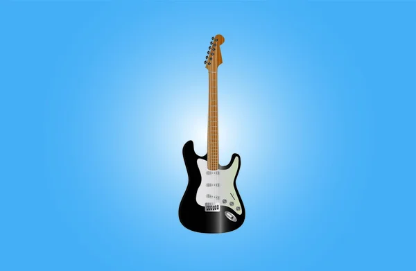 Guitare noire — Image vectorielle