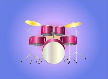 Drumset red clipart