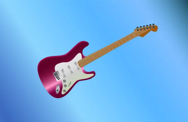 Gitarr röd — Stock vektor
