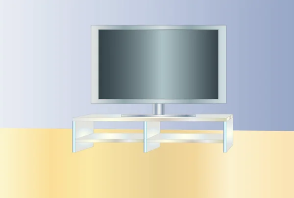 Полка телевизора (фон на отдельном слое  ) — стоковый вектор