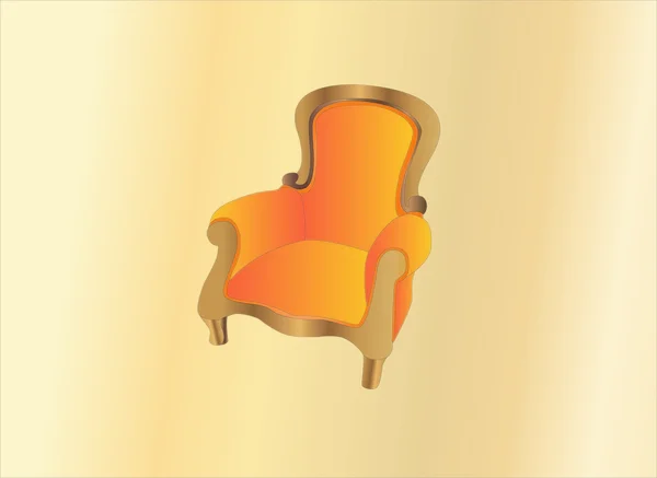 Oude fauteuil (achtergrond op aparte laag ) — Stockvector