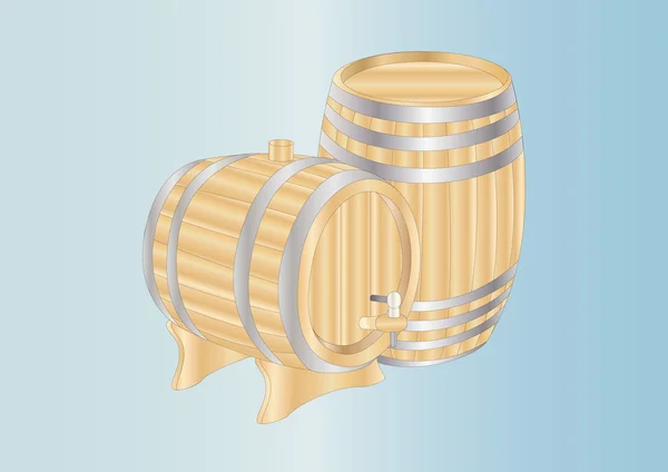 Wooden barrels — Stock Photo, Image