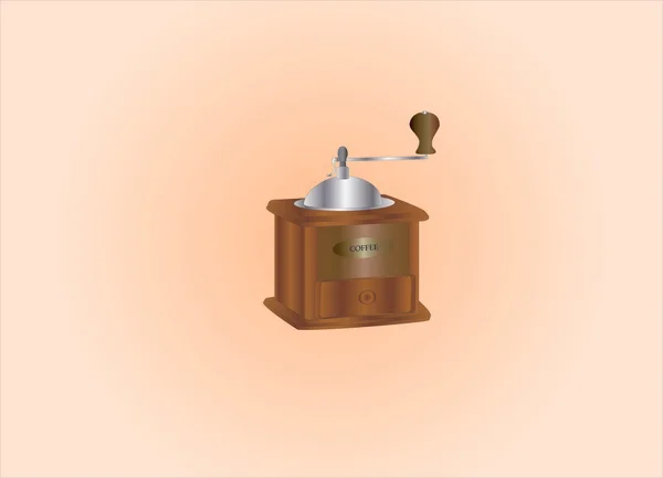 Moulin à café (fond sur couche séparée  ) — Image vectorielle