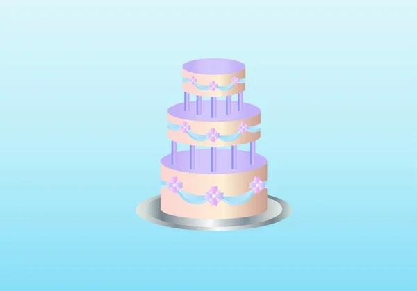 Leckerer Kuchen (Hintergrund auf separater Ebene) ) — Stockvektor