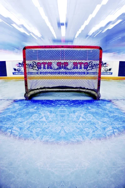 Indoor-Eishockeynetz Stockbild
