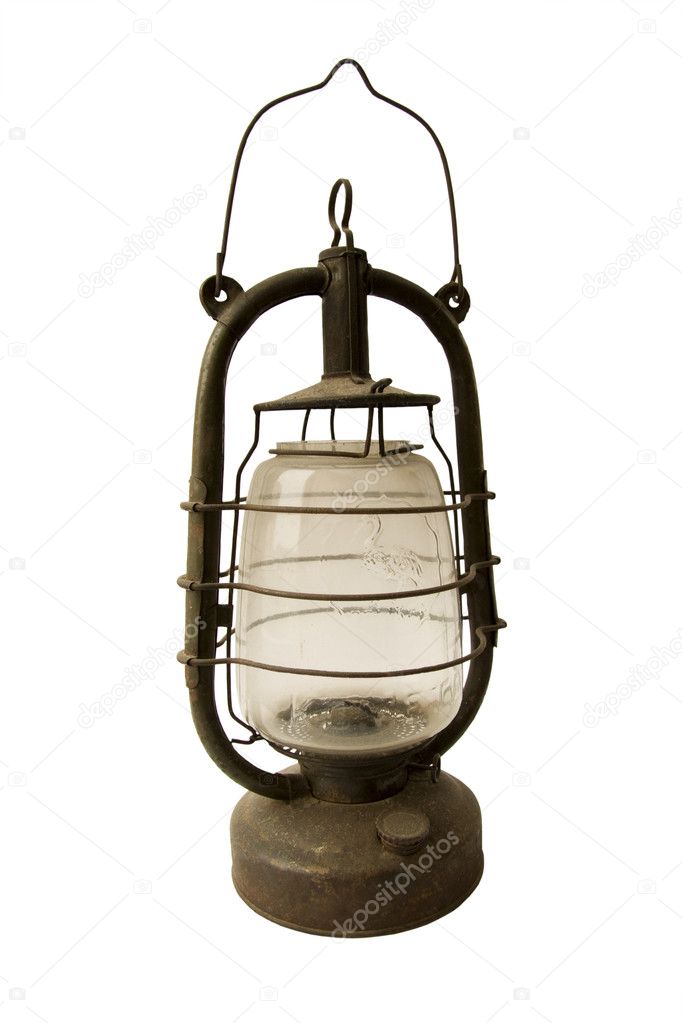 The old lamp on the white