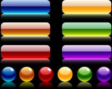 Site bars and buttons. clipart