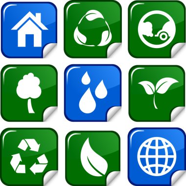 Ecology icons. clipart