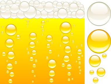 Beer and bubbles. clipart