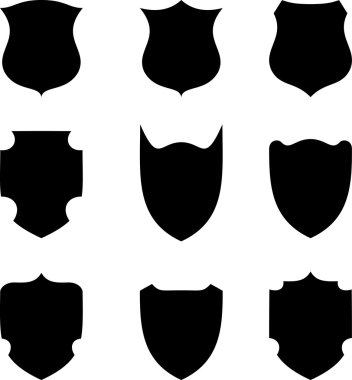 Shield icon set. clipart