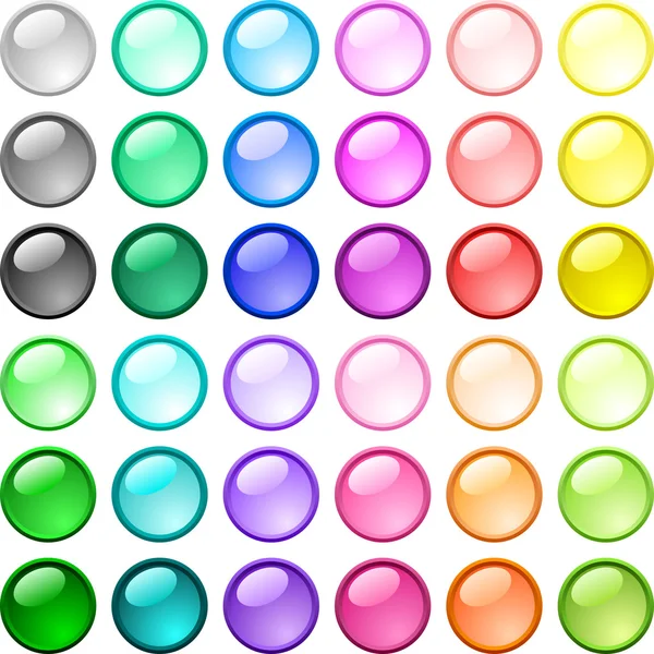 Glossy buttons. — Stock Vector