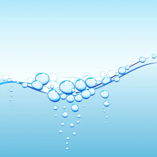 Bubliny ve vodě. — Stockový vektor