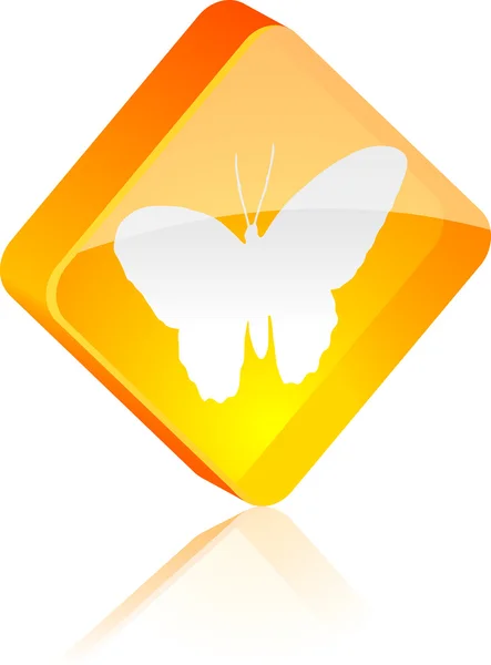 Botón mariposa . — Archivo Imágenes Vectoriales