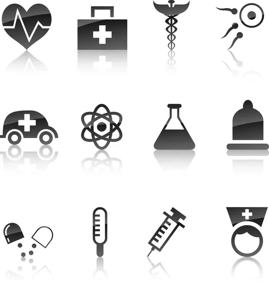 Медицинский набор значков. — стоковый вектор