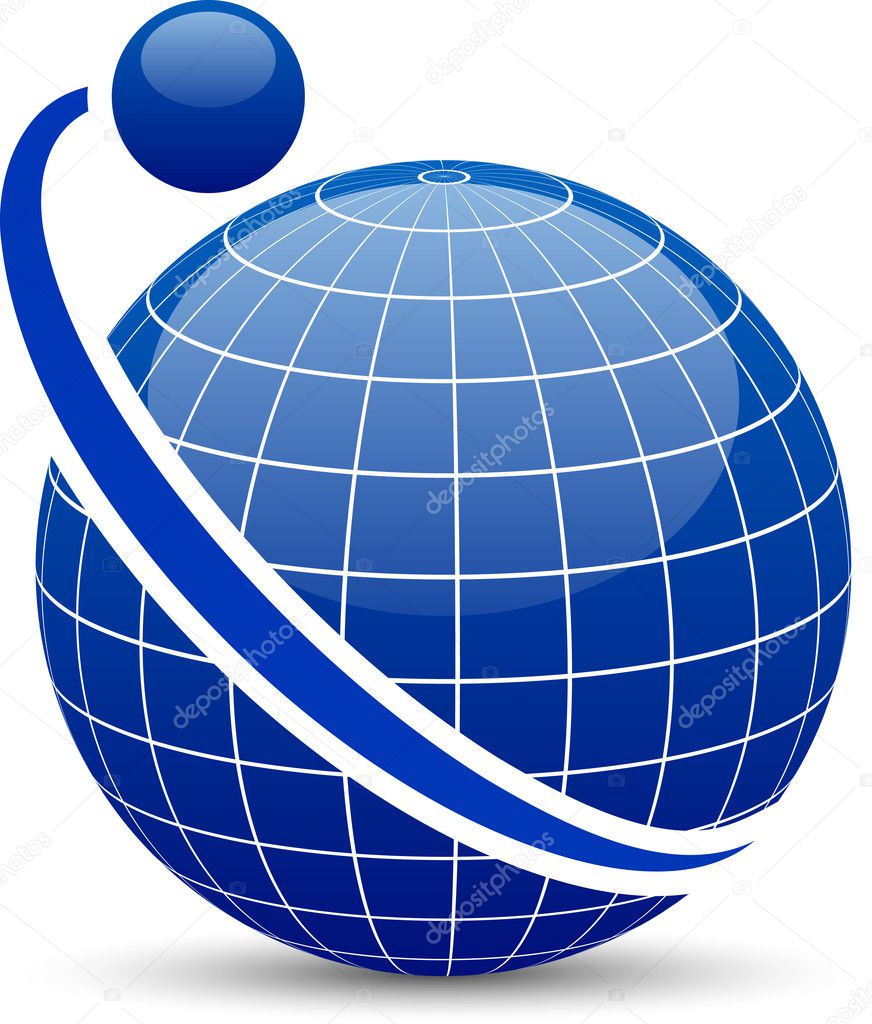Abstract globe icon.