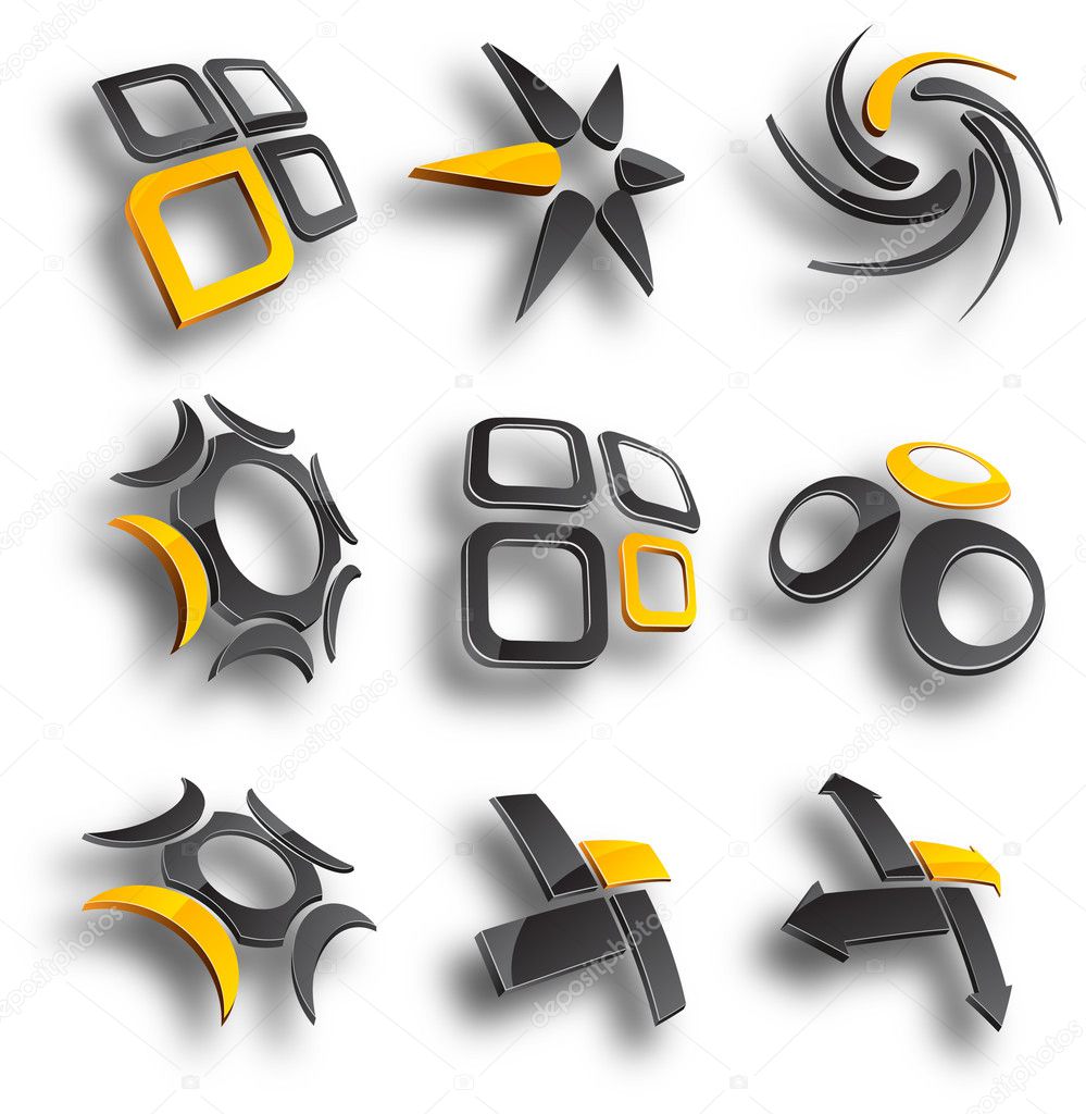 Abstract design elements. Vector illustration.