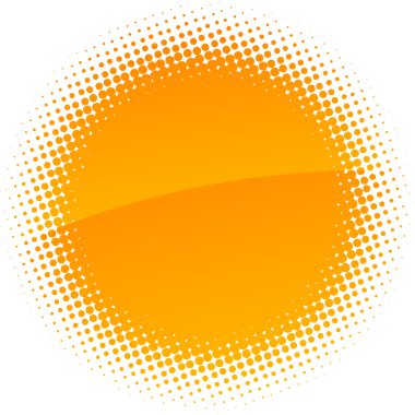 Halftone sun. clipart