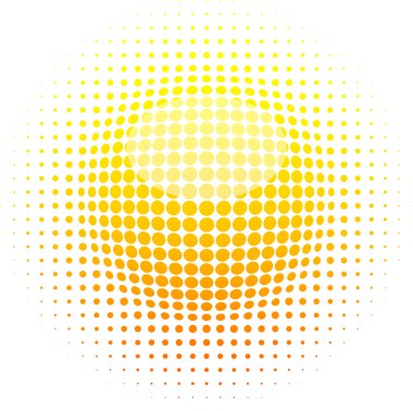 Halftone sun. clipart