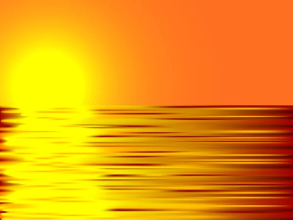 Ηλιοβασίλεμα και νερό. — Διανυσματικό Αρχείο