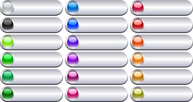 Metal buttons. [Vector] clipart