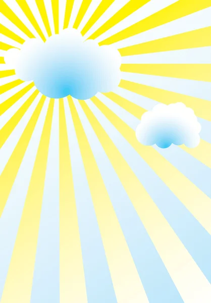 태양을 덮는 구름 — 스톡 벡터