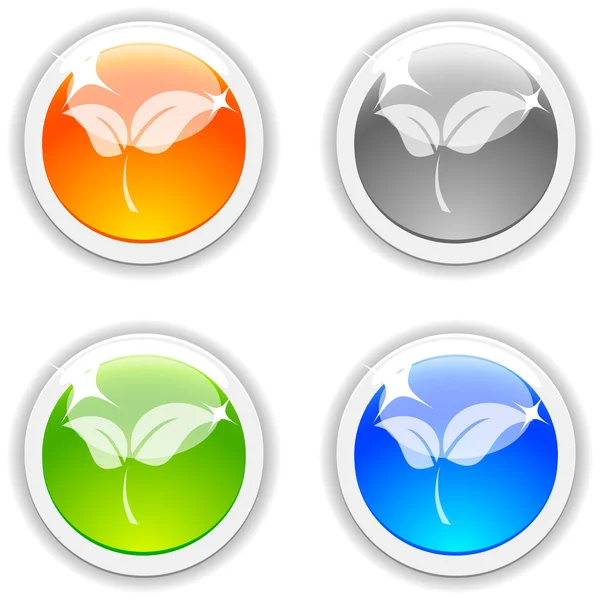 Leaves buttons. — Stock Vector