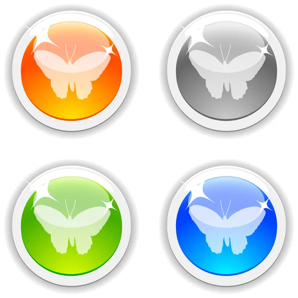 Boutons papillon . — Image vectorielle