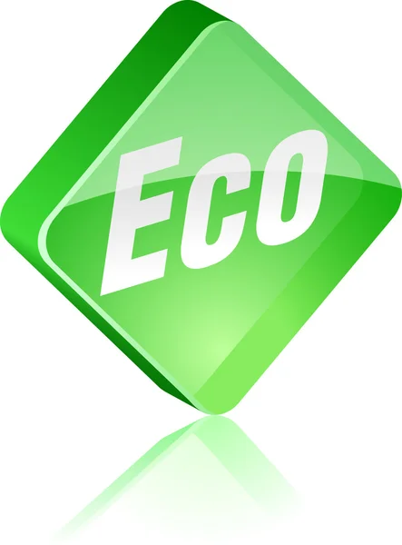 Eco-knappen. — Stock vektor