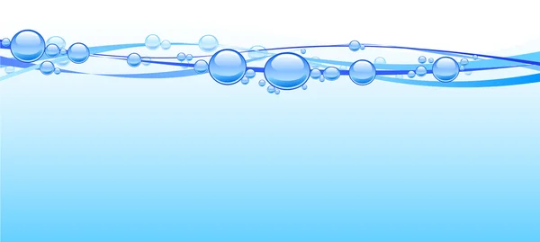 Água e bolhas . —  Vetores de Stock