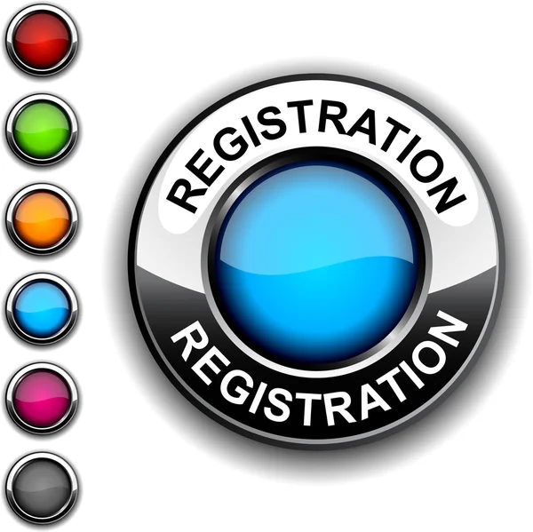 Registration button. — Stock Vector