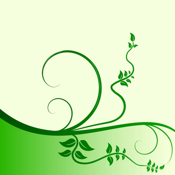 Green floral background. — Stock Vector