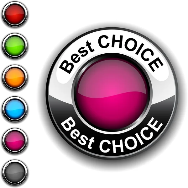 Best choice button. — Stock Vector