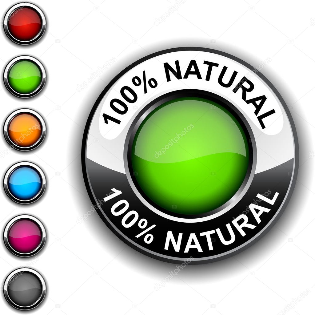 100% Natural button.