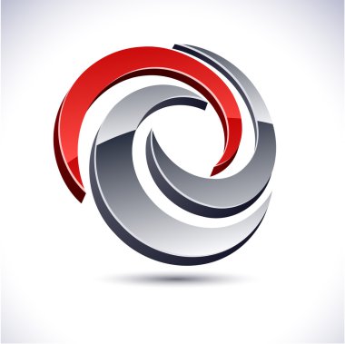 Abstract 3d swirl icon. clipart