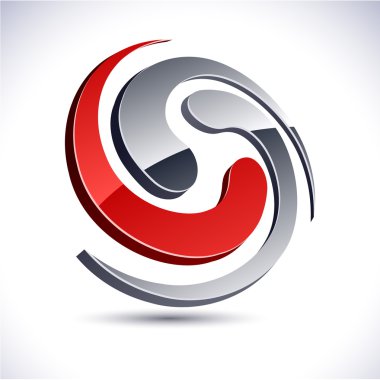 Abstract 3d swirl icon.