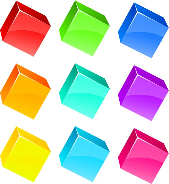 Glossy cubes. — Stock Vector