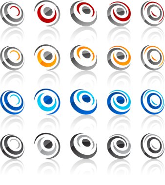 Set of modern emblems. clipart