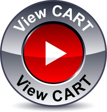 View cart round button. clipart